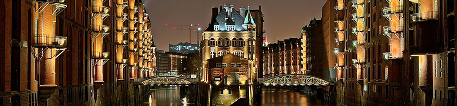 Die Hamburger Speicherstadt  vor der Elphi